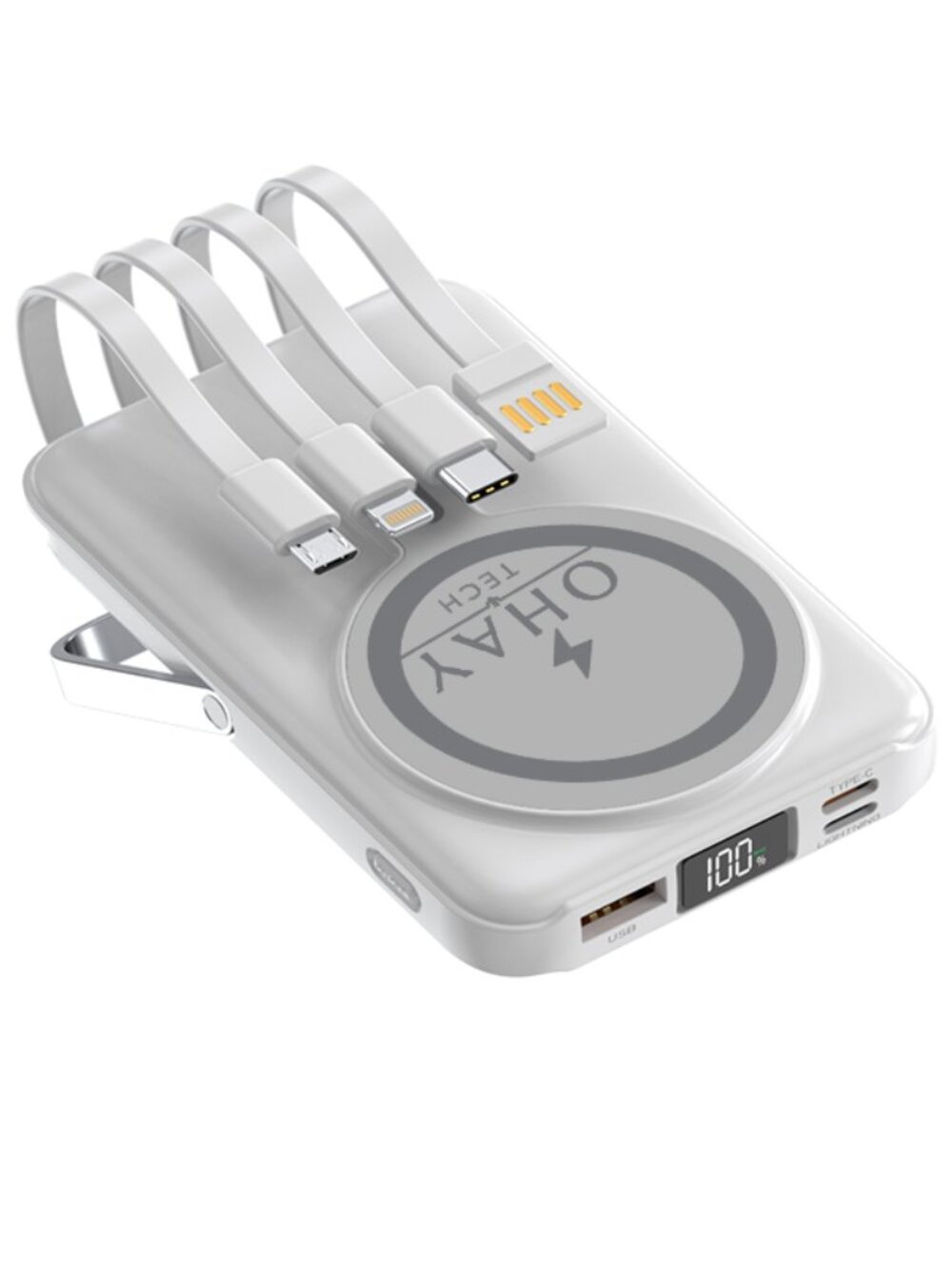 OHAY Tech Magnetic Power Bank 10000mAh, 22.5W Fast Charging USB-C, MagSafe